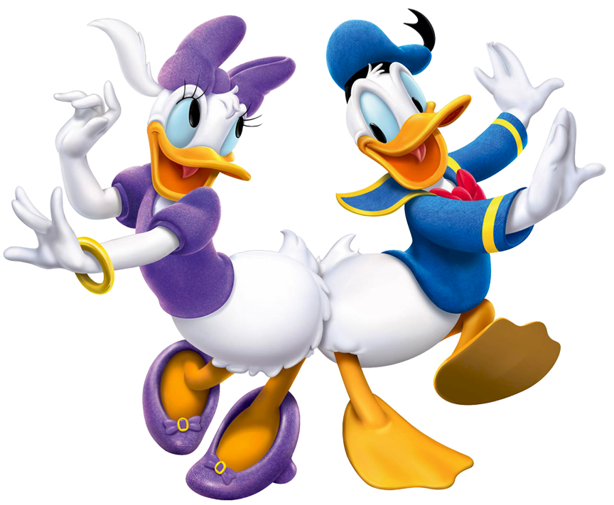 Donald  Daisy Together Clipart