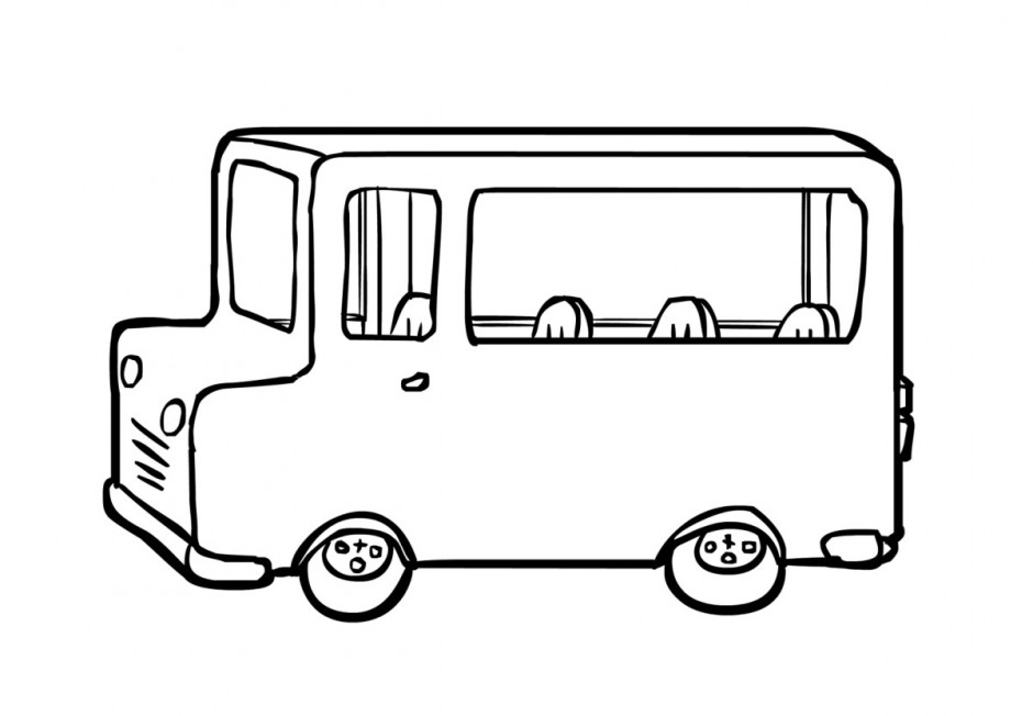 Vector Of Cartoon School Bus Driver Coloring Page Outline Thingkid 