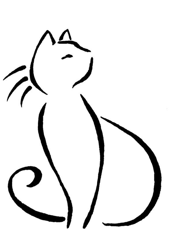 cat line drawing tattoo | Drawing | Clipart library