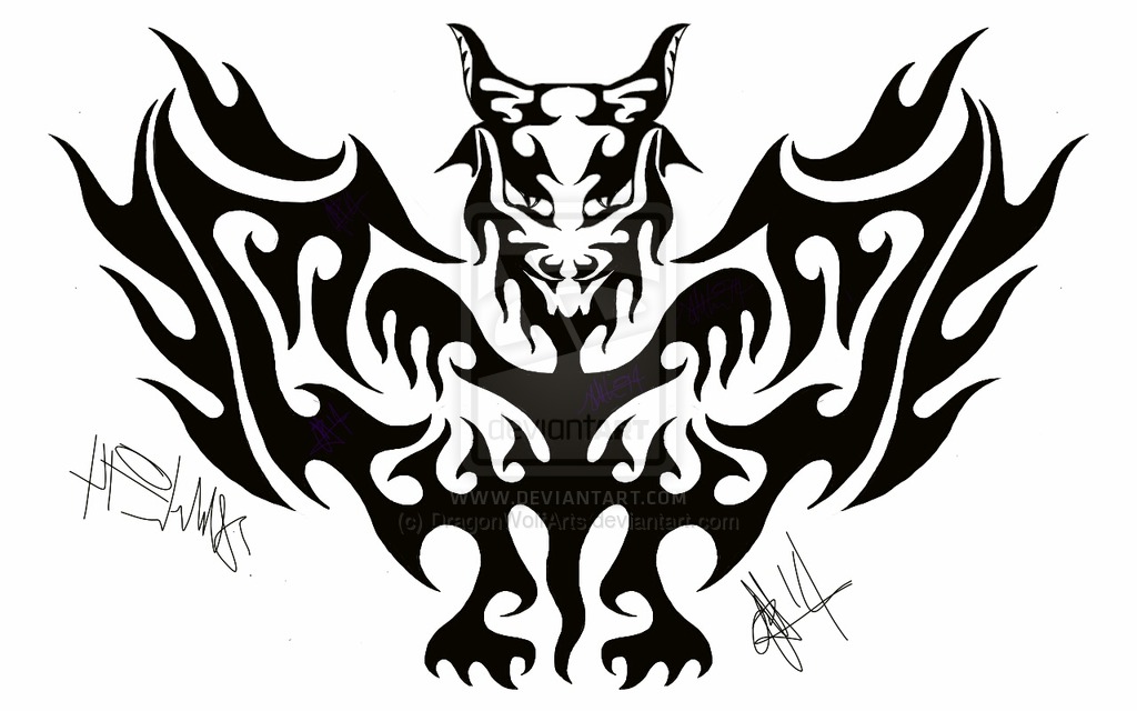 Tribal Baby Dragon by DragonWolfArts on Clipart library