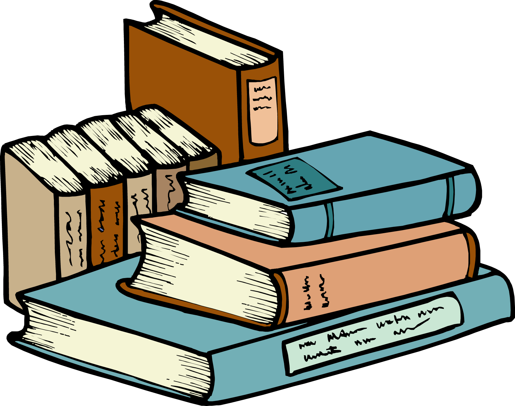 Clip Art Book Stack - Clipart library