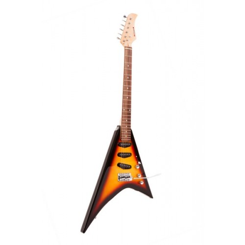 Fortissimo Classic Rock Sunburst V Shape Electric Guitar - ?84.99 