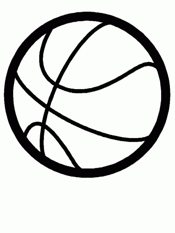 A Perfect Shape of Basketball Ball Coloring Page - Free 