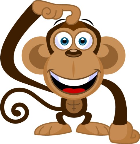 monkey cartoon scratching head - Clip Art Library