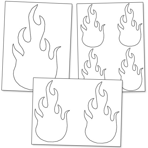 Printable Flame Stencils