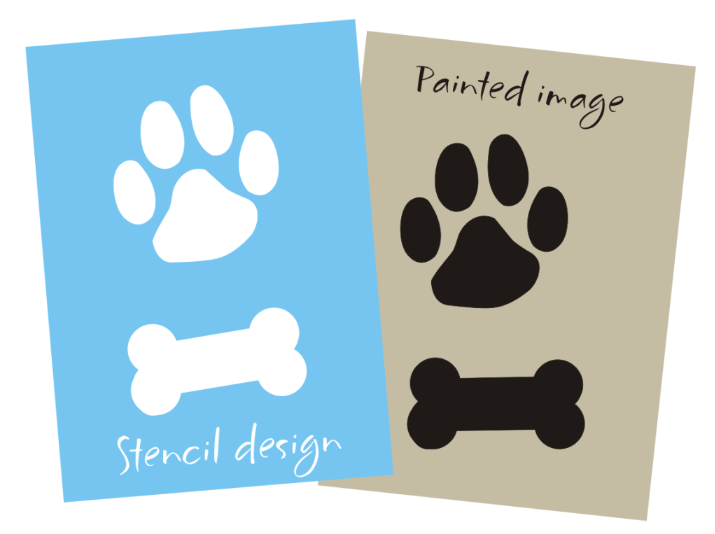 Stencil for Sign I Love My Dog CUTE with Paw Print s 