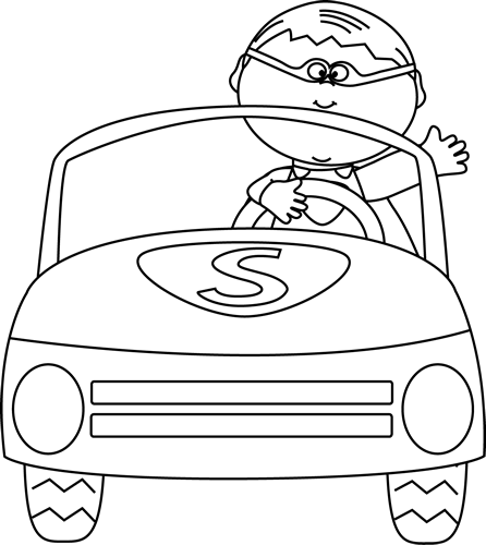 english teacher clipart black and white car