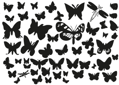 Page 2 For QueryResults for Free Butterfly Silhouette Vector Pack 