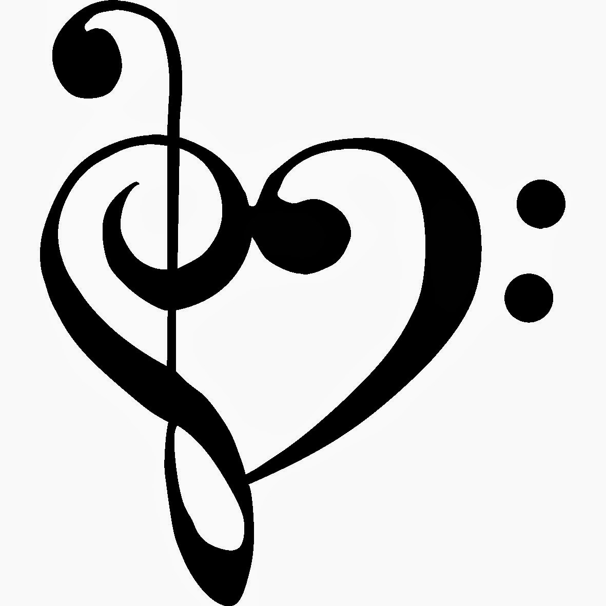 Music Note Heart - Clipart library