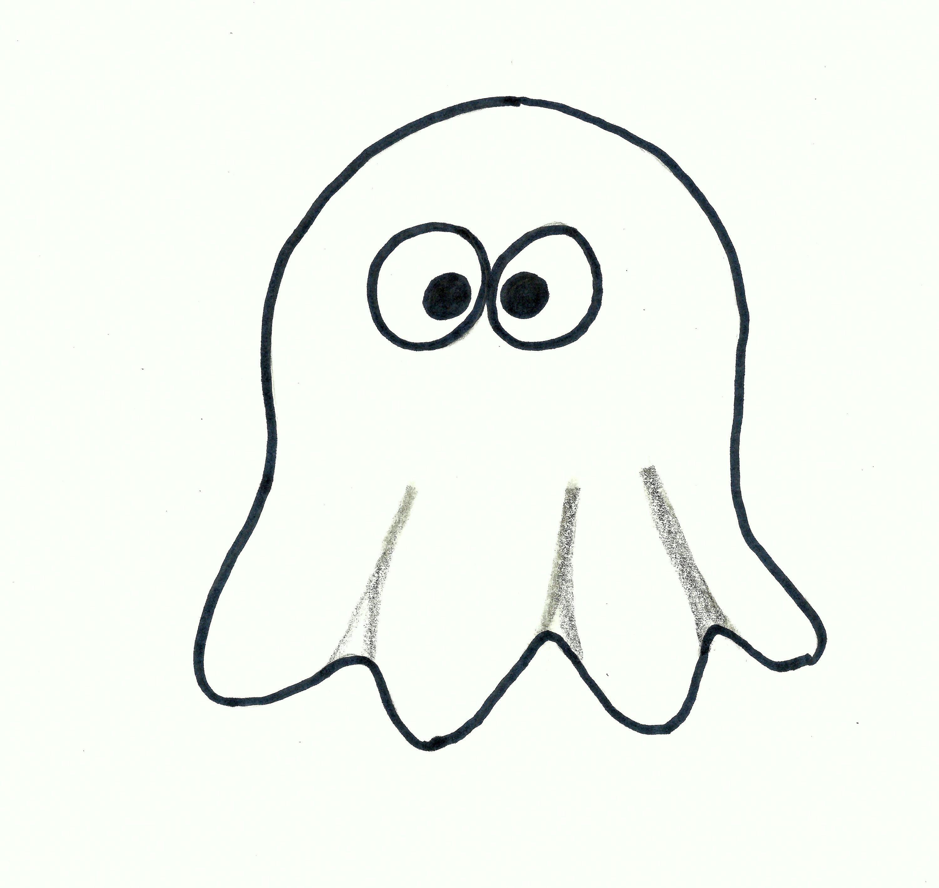 How to Draw a Halloween Ghost Cartoon - Easy Drawing Lesson for 