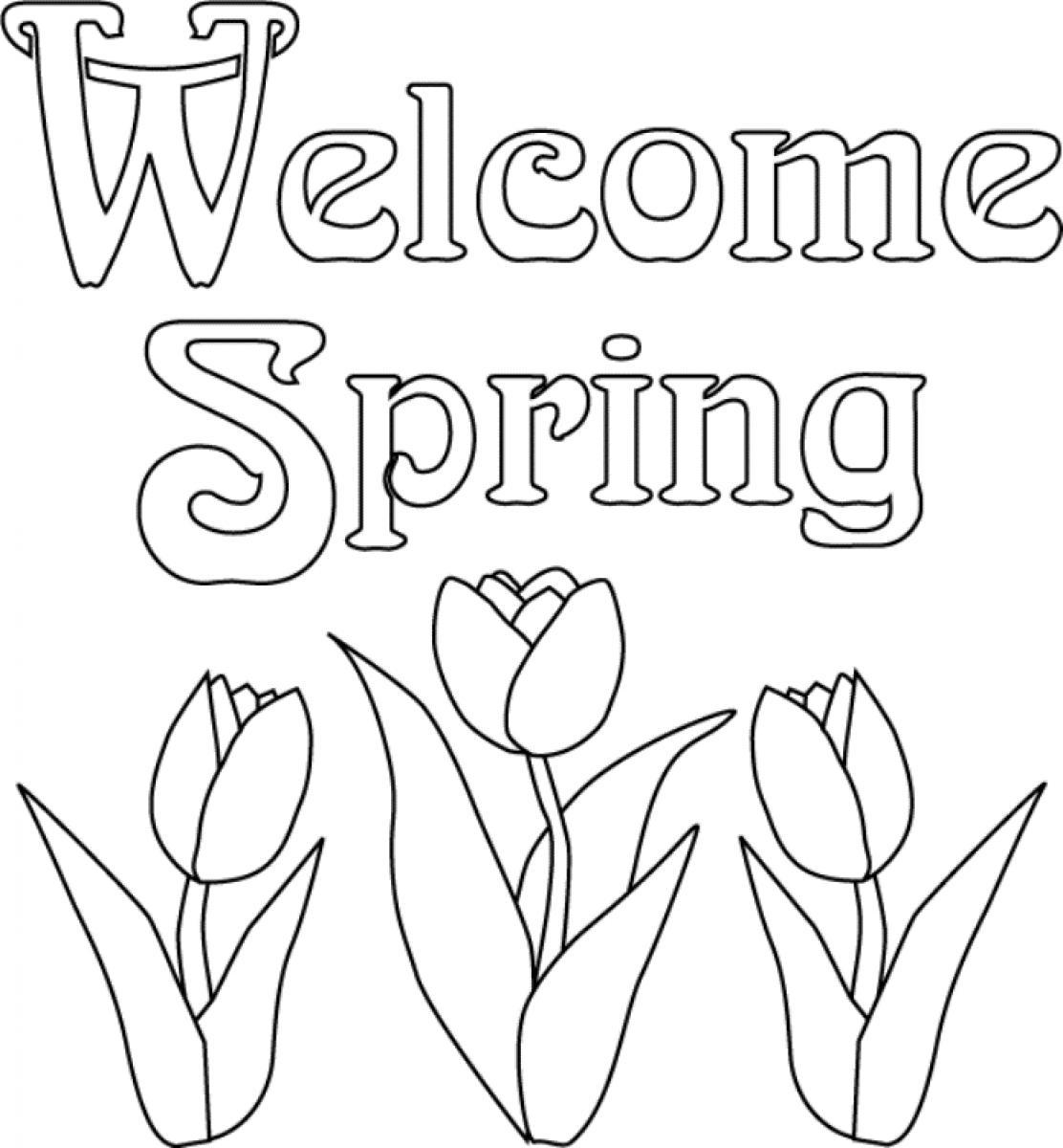 Free Spring Coloring Pages Download Free Spring Coloring Pages Png Images Free ClipArts On