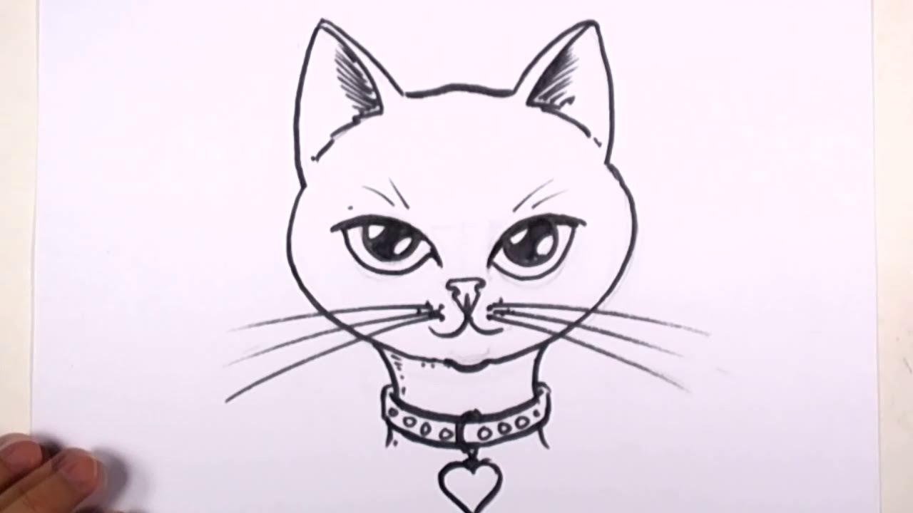 easy drawings of cute kittens