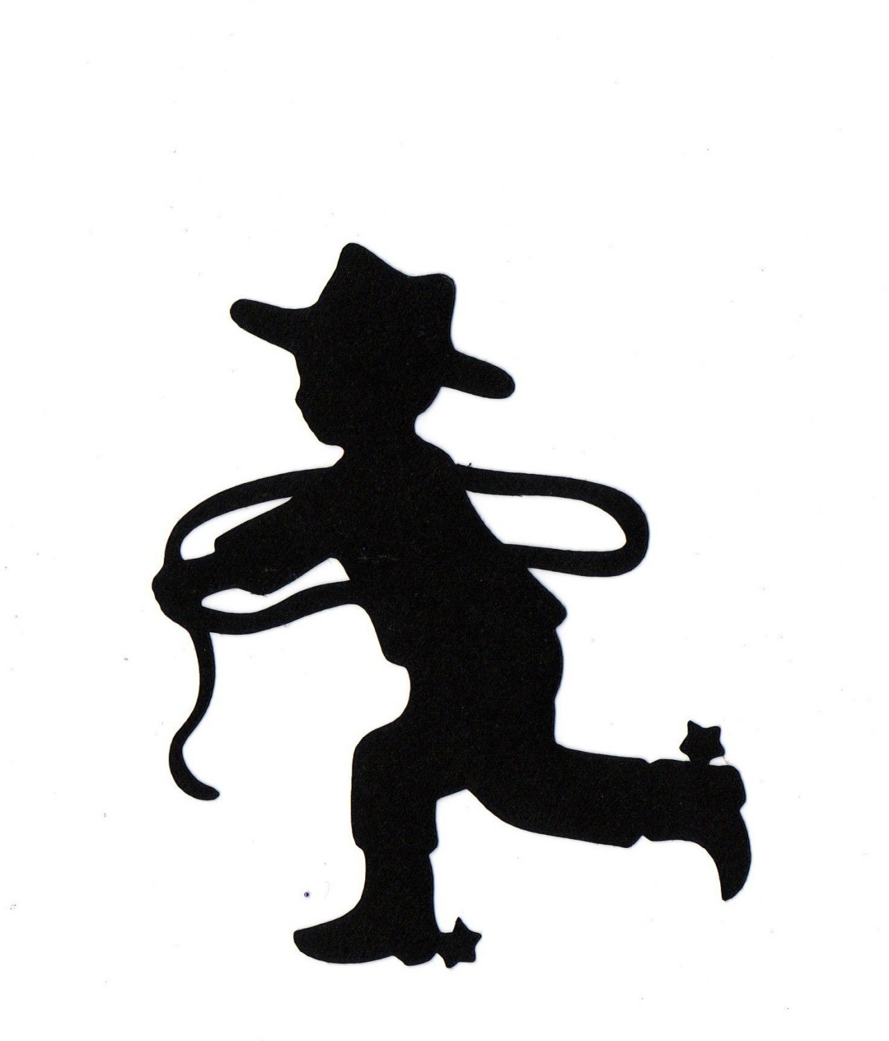 Little Cowboy Child Silhouette die cut for by simplymadescrapbooks