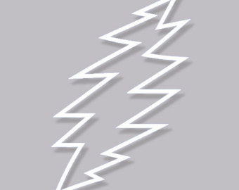 Items similar to Grateful Dead 13 Point Lightning Bolt Hand Etched 
