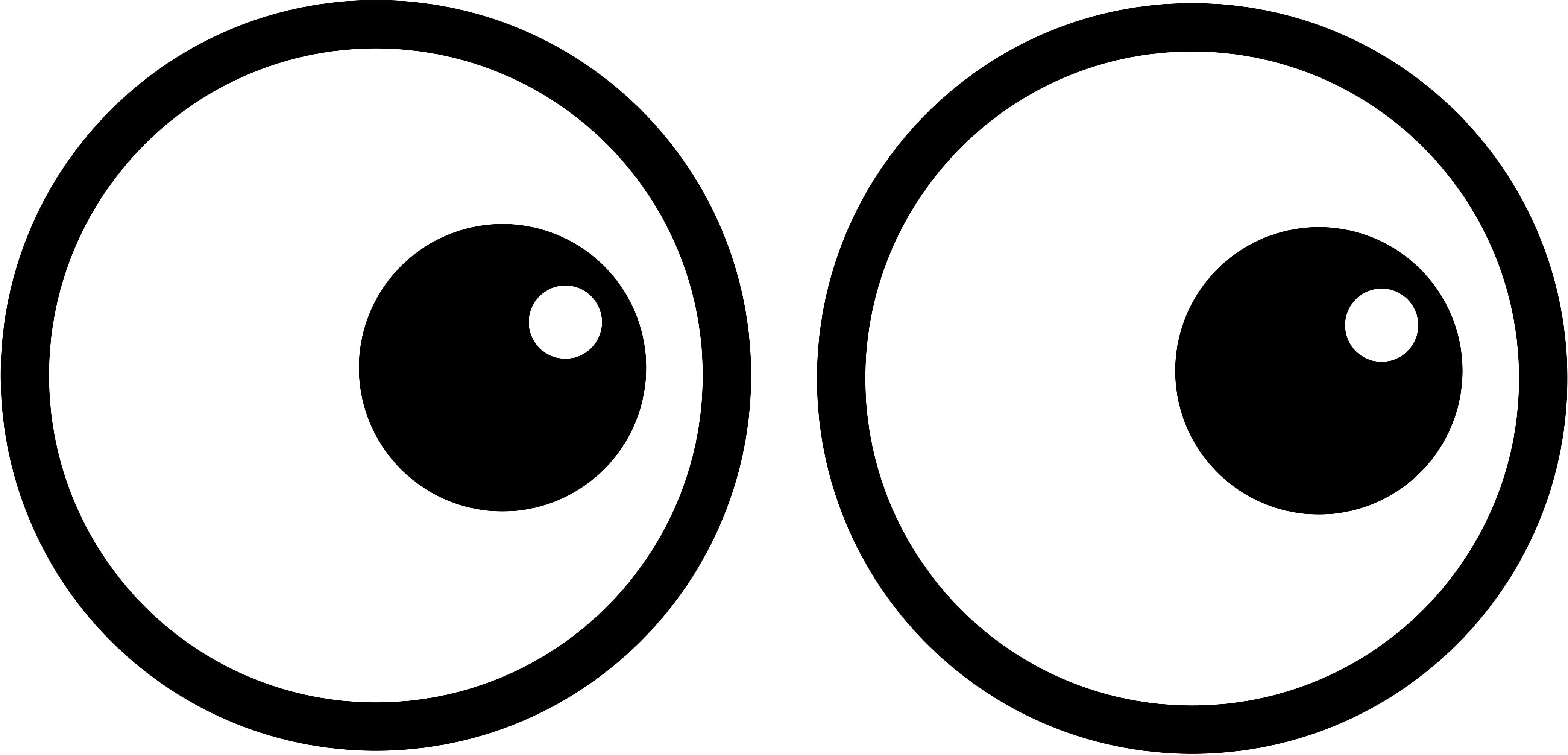 A Black And White Cartoon Eye - Clipart library