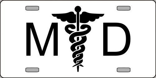 : MD Medical Doctor Logo Emblem License Plates: Automotive