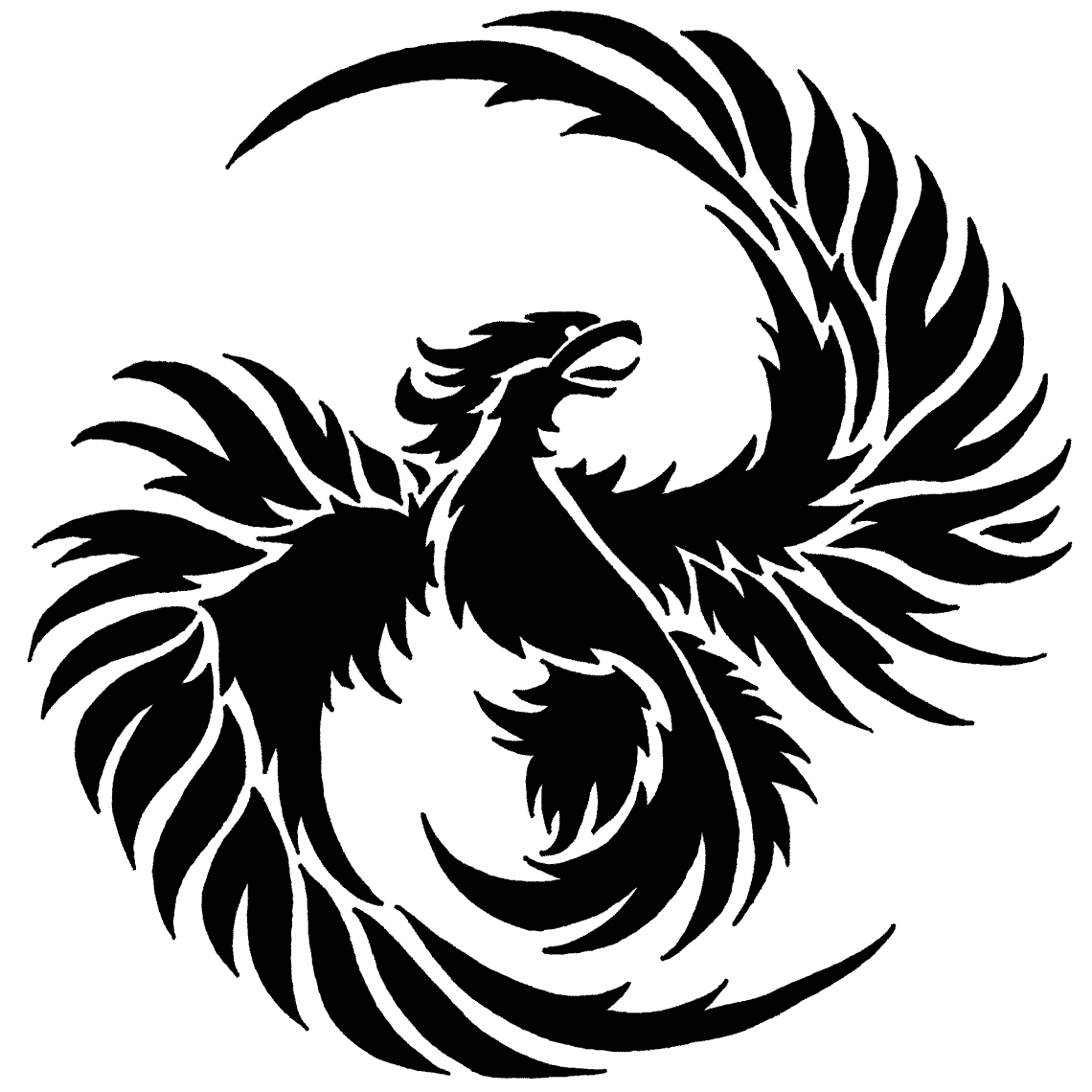 Phoenix Bird 2 Stencil | SP Stencils