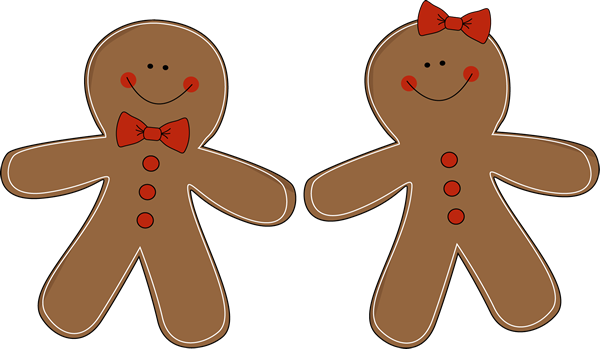 Gingerbread Couple Clip Art - Gingerbread Couple Image