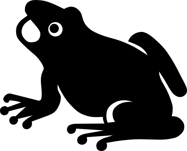Frog Silhouette Clip art - Animal - Download vector clip art online