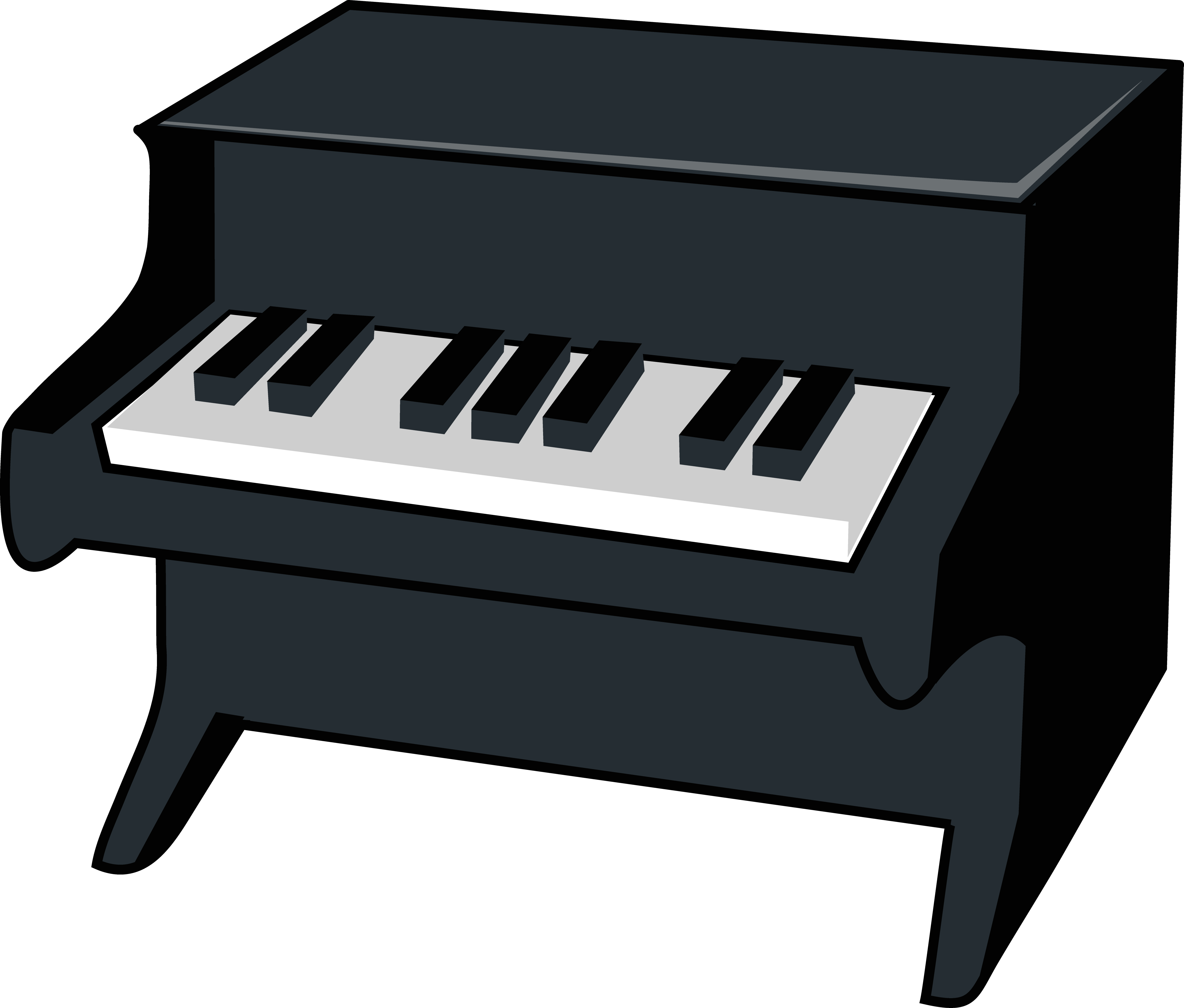 Miniature Piano Vector Illustration - Free Clip Art