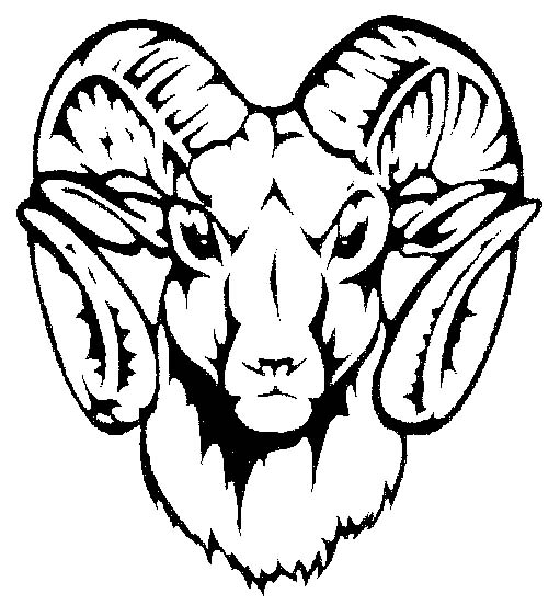 ram head clipart black and white - Clip Art Library