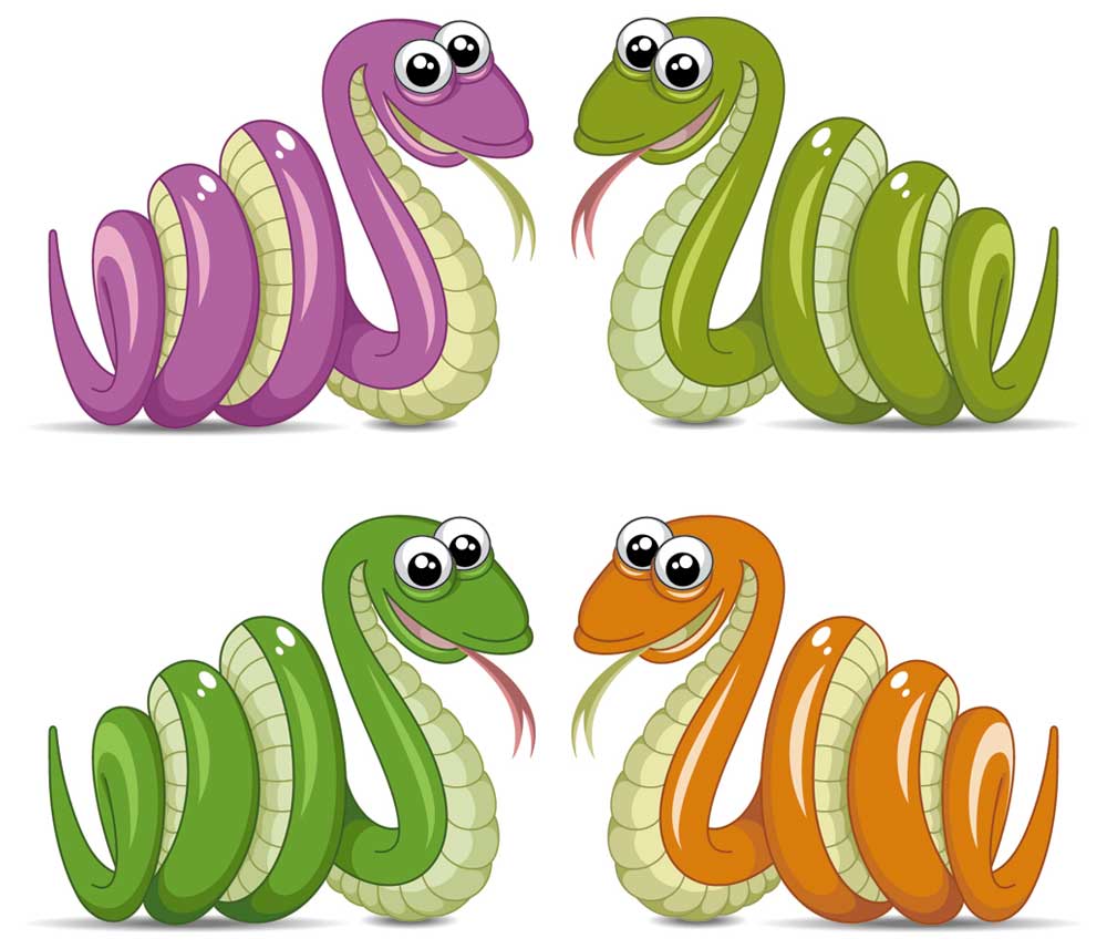 Cute cartoon snake vector-3 | Download Free Vectors