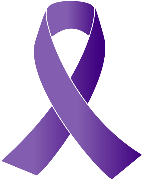 Purple Awareness Ribbon clip art - vector clip art online, royalty 