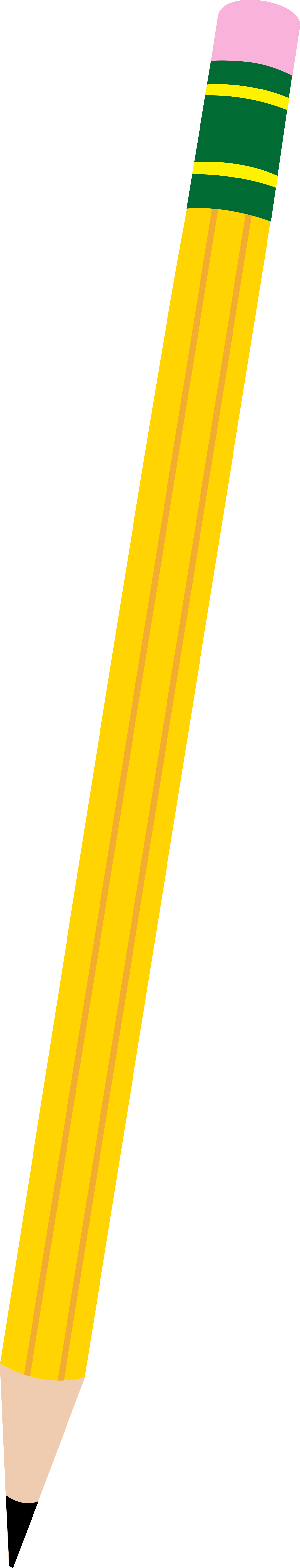 Simple Yellow Pencil - Free Clip Art