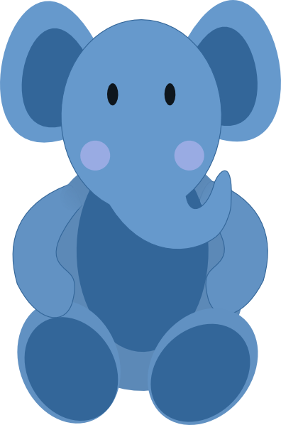 Baby Elephant clip art - vector clip art online, royalty free 