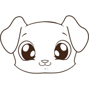 easy dog face clipart - Clip Art Library