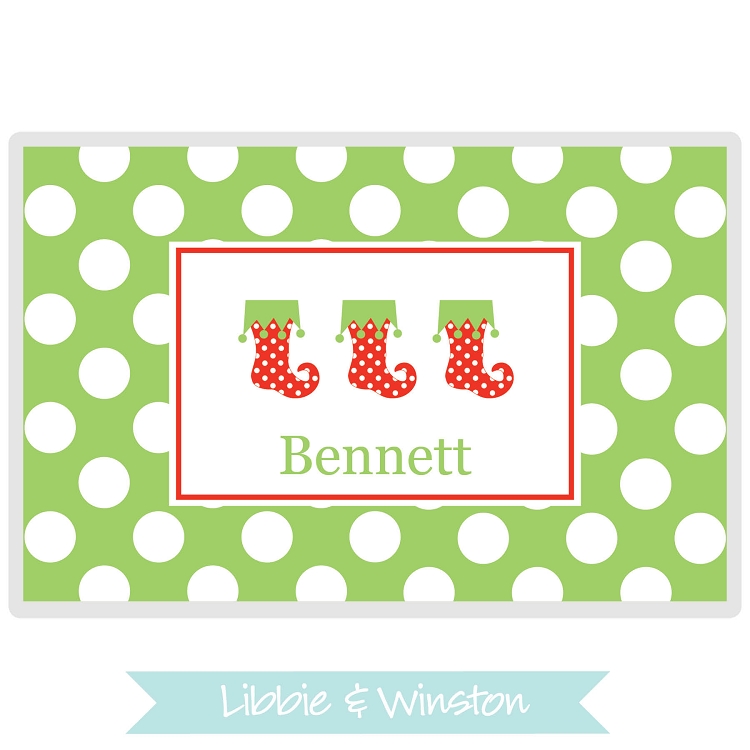 Christmas Stockings Placemat Personalized Children