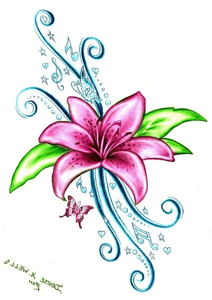Lily Flower Tattoo Ideas - Clipart library