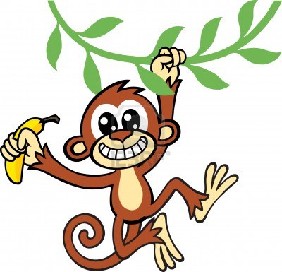 Monkey With Banana Cartoon | Clipart library - Free Clipart Images