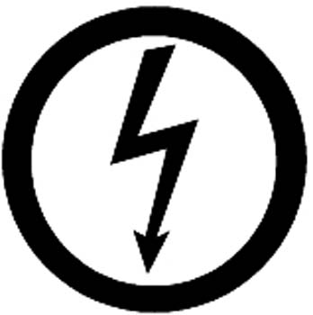 Lightning bolt in a circle vinyl decal. Personalize on line. 1024.