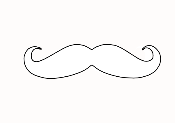 Mustache Outline - Clipart library