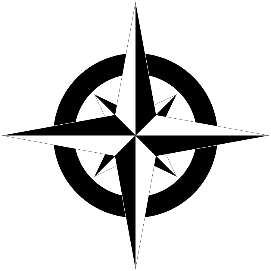 Compass Rose BW Clipart | Clipart library - Free Clipart Images
