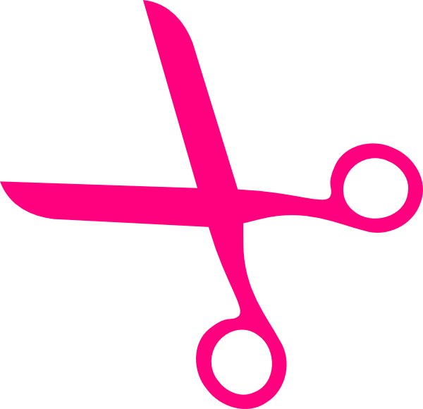 Pink Hair Scissors clip art - vector clip art online, royalty free 