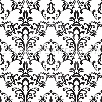 Simple Free Black and White Damask Tiling Pattern � Clip Art Candy 