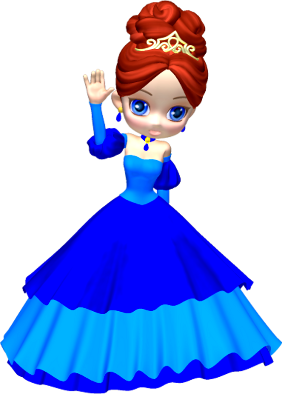 Princess in Blue Poser PNG Clipart (3) by clipartcotttage on 