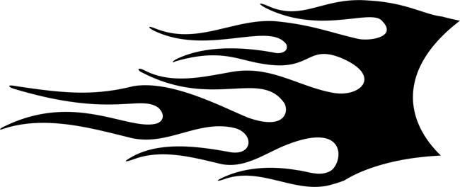 Tribal Flame Paint Stencil Template for 1/18 Model Cars 