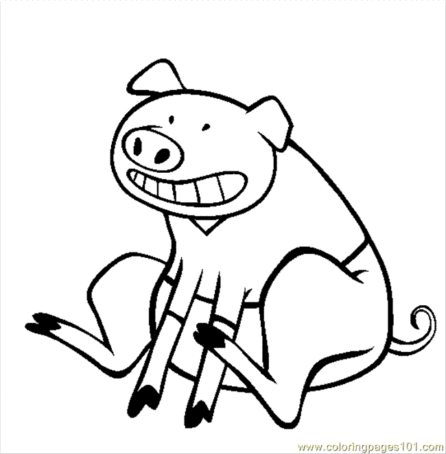 Coloring Pages Pig8 (Mammals  Pig) - free printable coloring page 