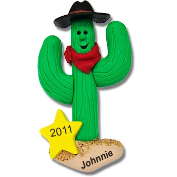 Cactus Cowboy Ornament|Buy Personalized Cactus Cowboy Ornament 