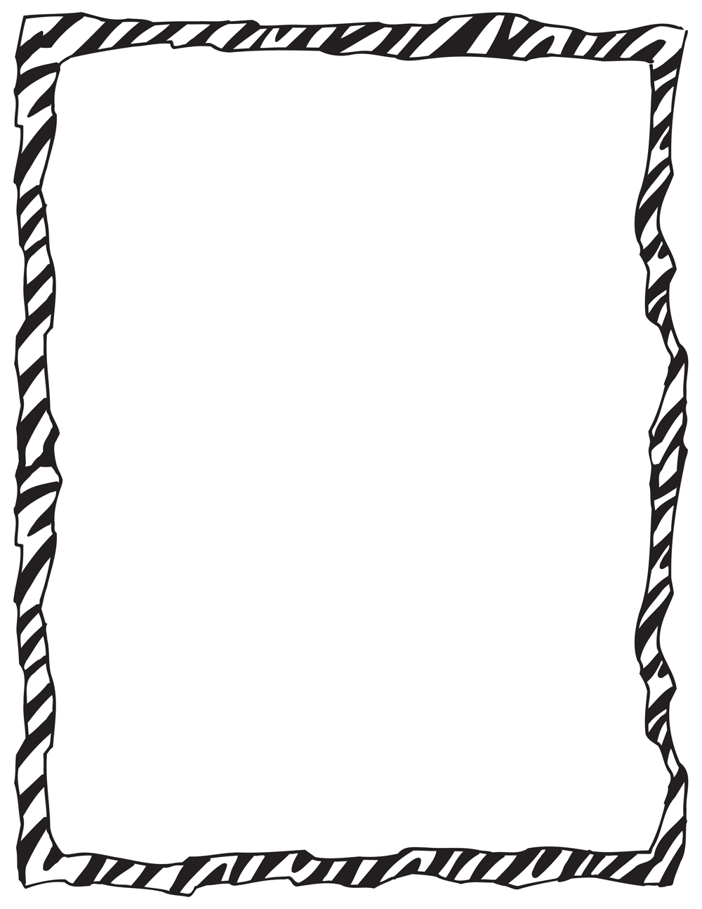 Free Zebra Page Border, Download Free Clip Art, Free Clip Art on