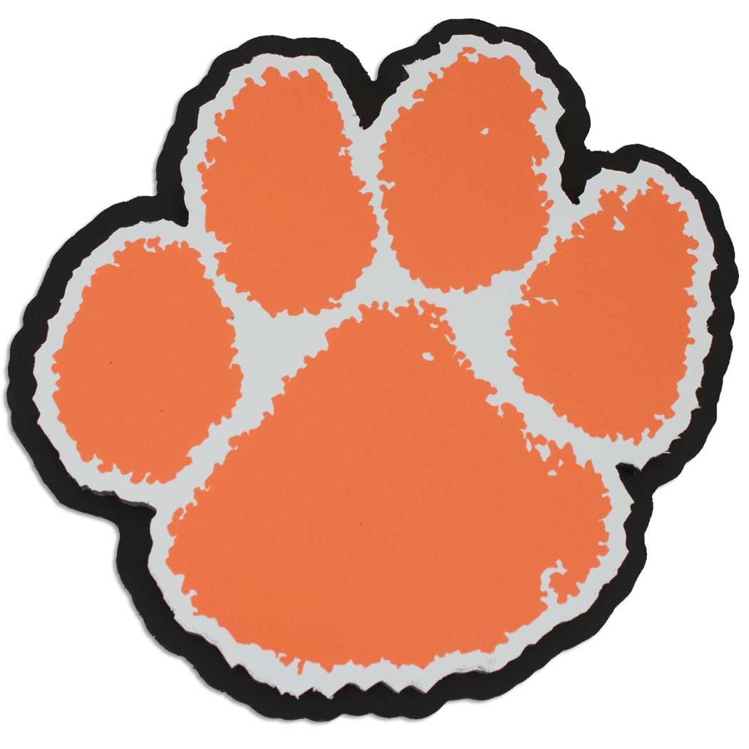 Clemson Tiger Paw Clip Art - Clipart library
