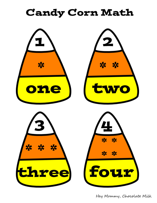 Hey Mommy, Chocolate Milk: Candy Corn Math with Printables