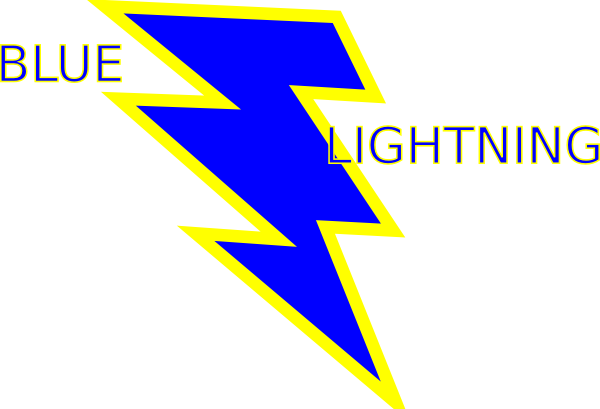 Blue And Gold Lightning Bolt clip art - vector clip art online 