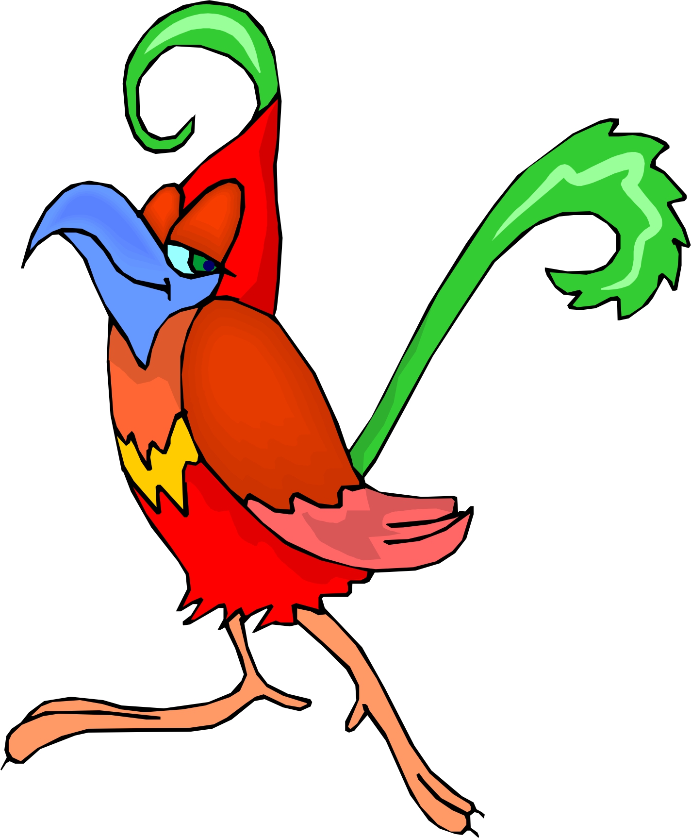 free clip art cartoon parrot - photo #48