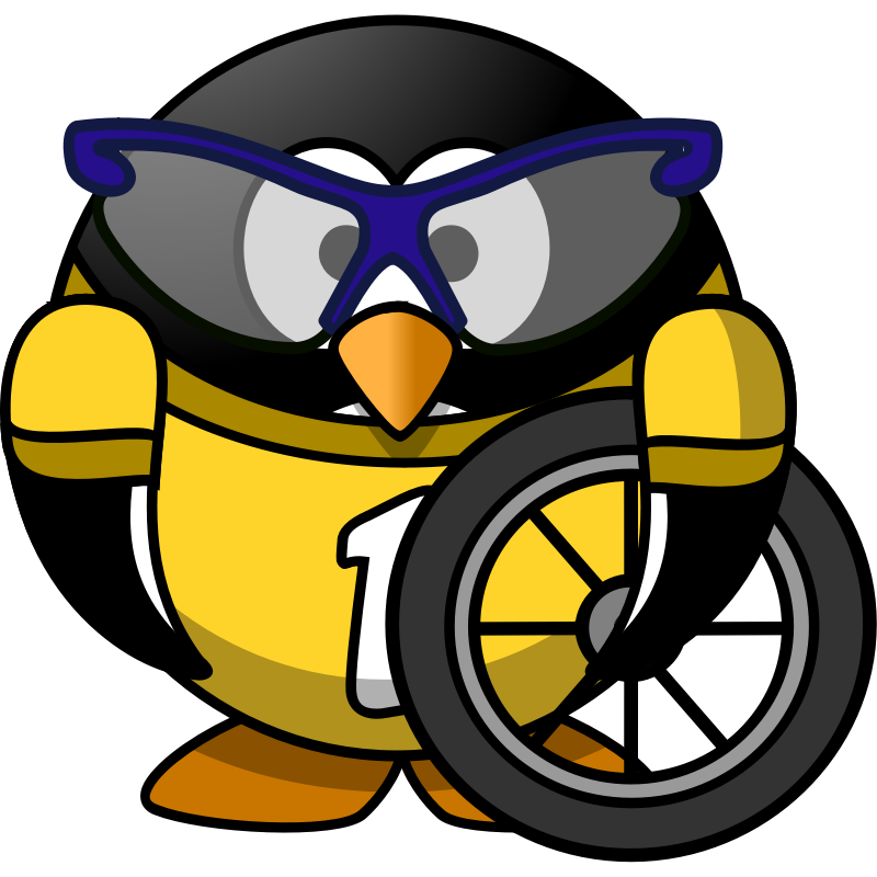 Clipart - Cyclist penguin