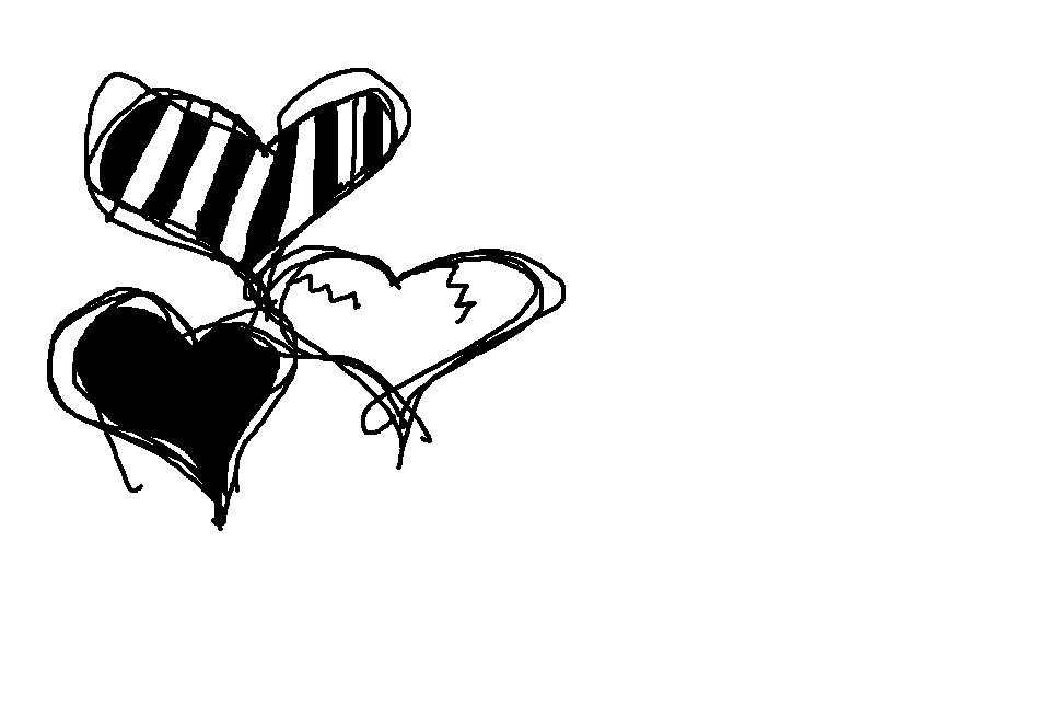 White Heart Black Background