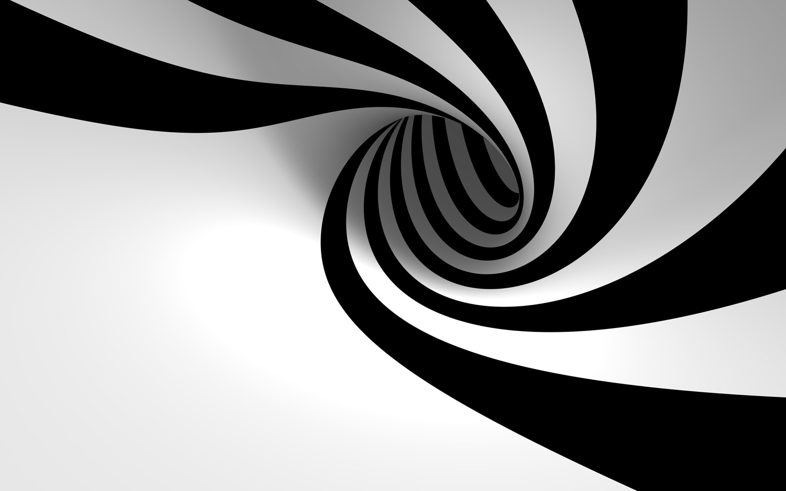 3D Black white Spiral Wallpapers | Pictures